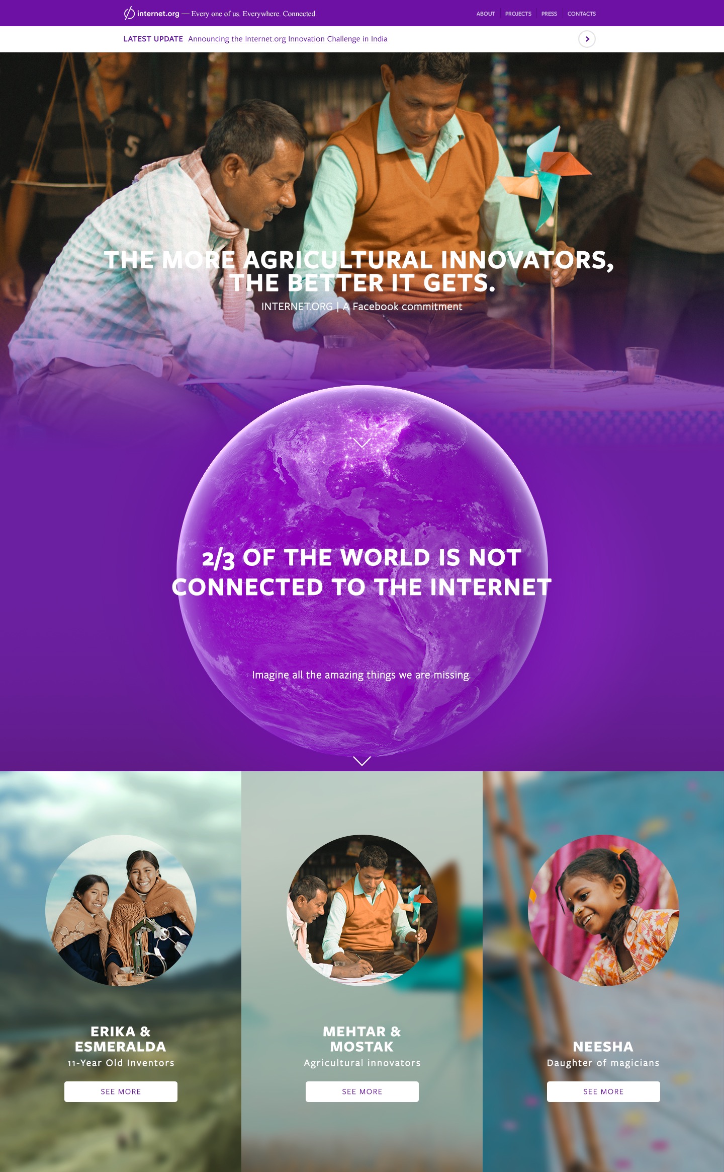 Internet.org homepage